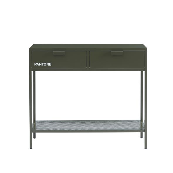 Console PANTONEmétal vert olive foncé 100cm