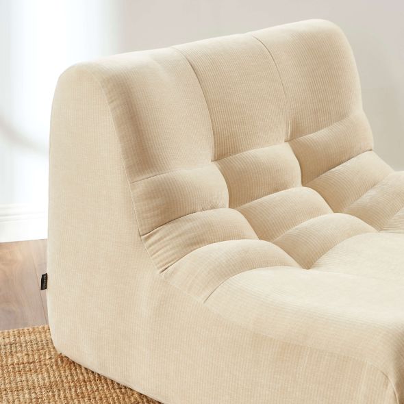 Chauffeuse JANIS modulable 1 place velours beige