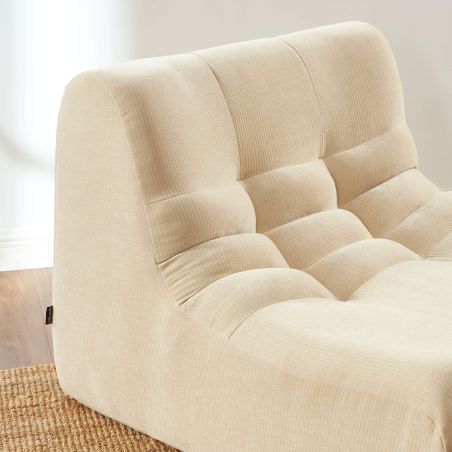 Chauffeuse JANIS modulable 1 place velours beige