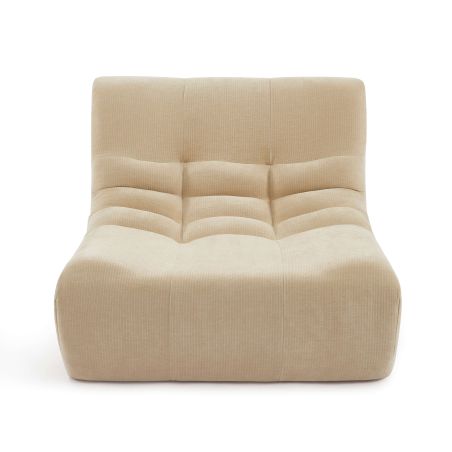 Chauffeuse JANIS modulable 1 place velours beige