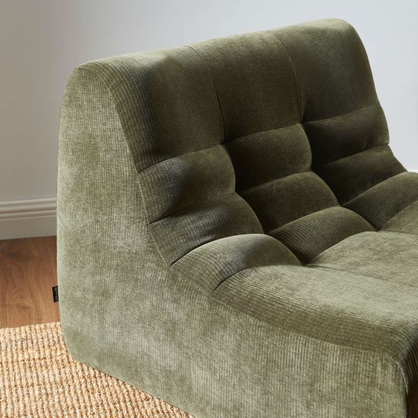 Chauffeuse JANIS modulable 1 place velours vert