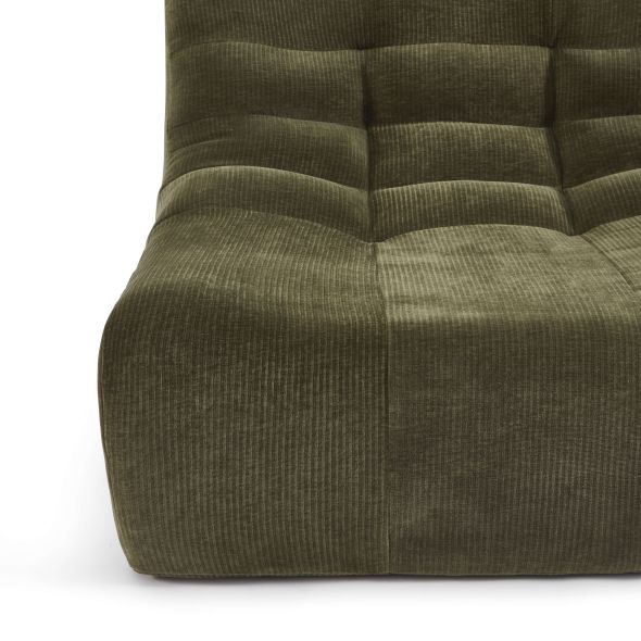 Chauffeuse JANIS modulable 1 place velours vert