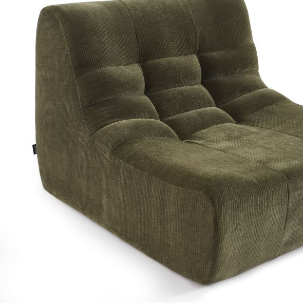 Chauffeuse JANIS modulable 1 place velours vert