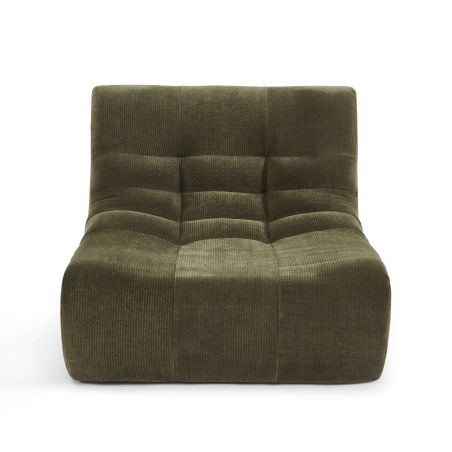 Chauffeuse JANIS modulable 1 place velours vert