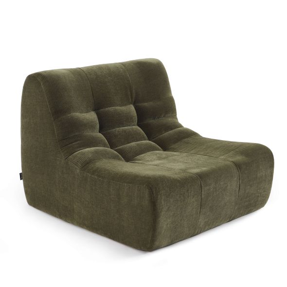 Chauffeuse JANIS modulable 1 place velours vert