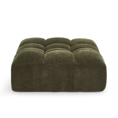 Pouf JANIS modulable 1 place velours vert
