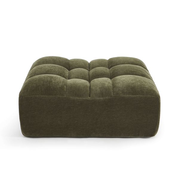 Pouf JANIS modulable 1 place velours vert