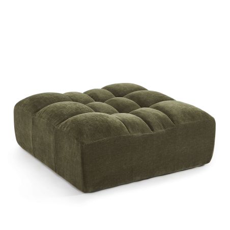 Pouf JANIS modulable 1 place velours vert