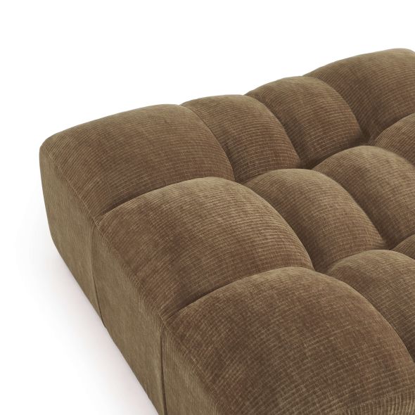 Pouf JANIS modulable 1 place velours marron
