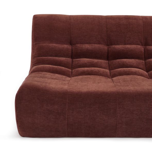 Banquette JANIS modulable 2 places velours bordeaux