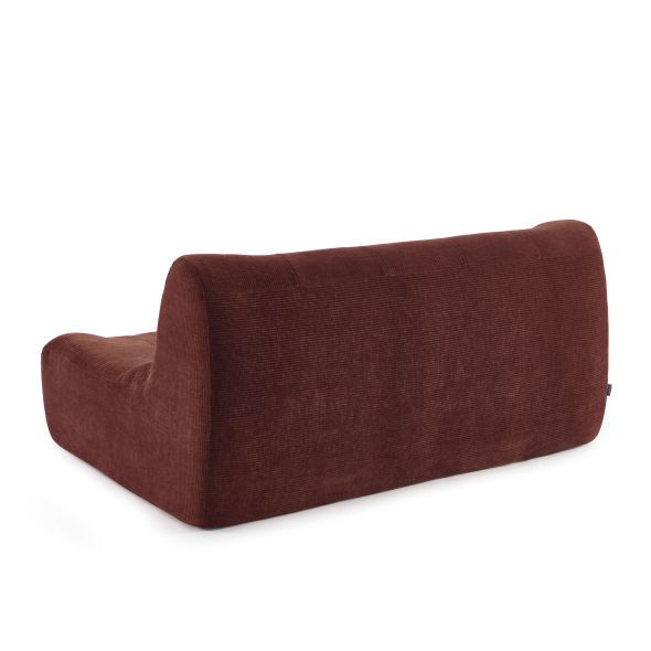 Banquette JANIS modulable 2 places velours bordeaux