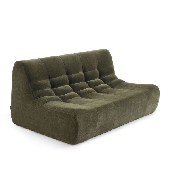 Banquette JANIS modulable 2 places velours vert