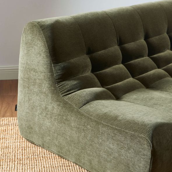 Banquette JANIS modulable 2 places velours vert