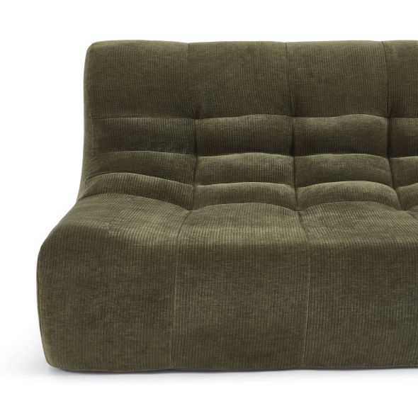 Banquette JANIS modulable 2 places velours vert