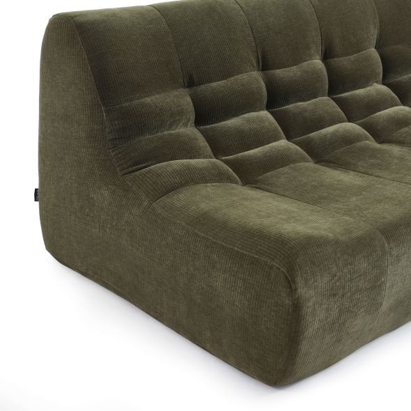 Banquette JANIS modulable 2 places velours vert