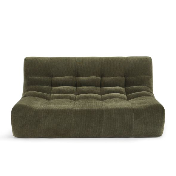 Banquette JANIS modulable 2 places velours vert