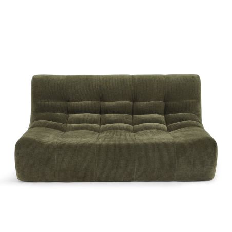 Banquette JANIS modulable 2 places velours vert
