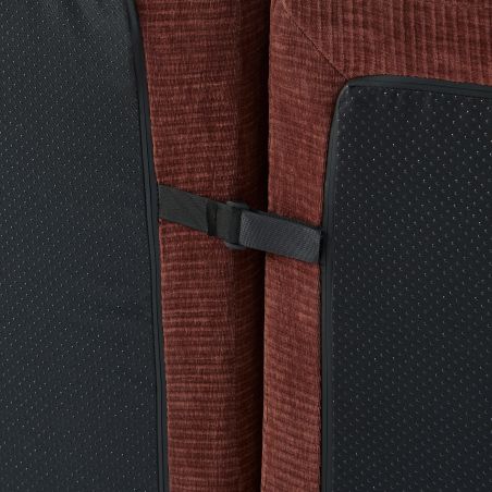 Chauffeuse d'angle JANIS modulable 1 place velours bordeaux