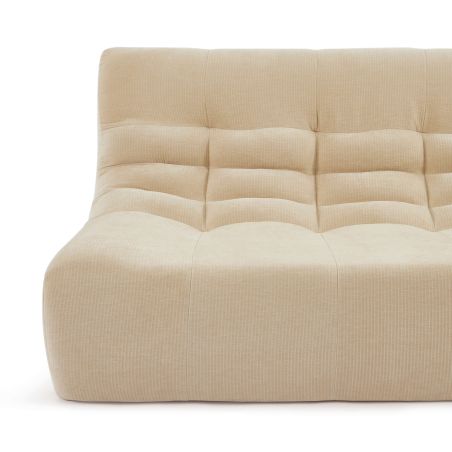 Banquette JANIS modulable 2 places velours beige