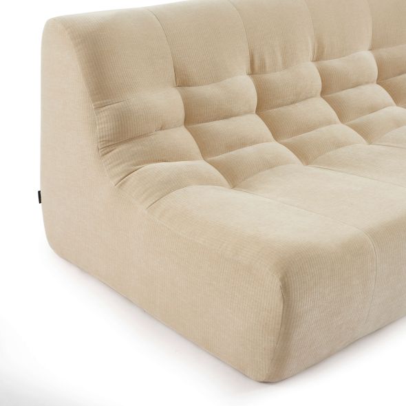 Banquette JANIS modulable 2 places velours beige