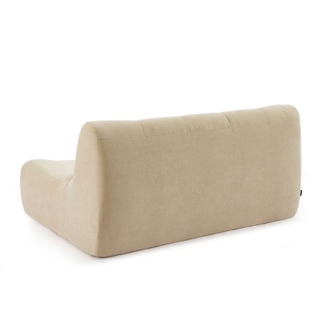Banquette JANIS modulable 2 places velours beige