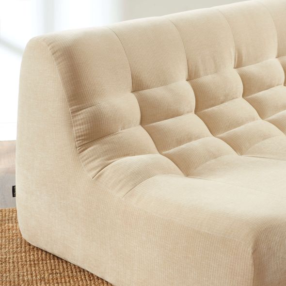 Banquette JANIS modulable 2 places velours beige