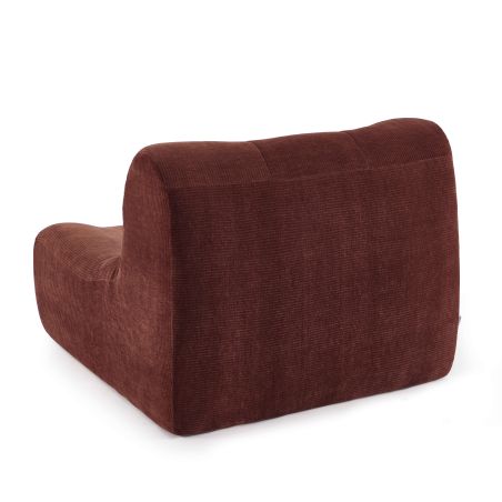 Chauffeuse JANIS modulable 1 place velours bordeaux