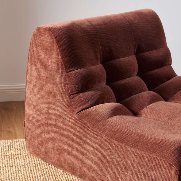 Chauffeuse JANIS modulable 1 place velours bordeaux