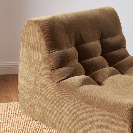 Chauffeuse JANIS modulable 1 place velours marron