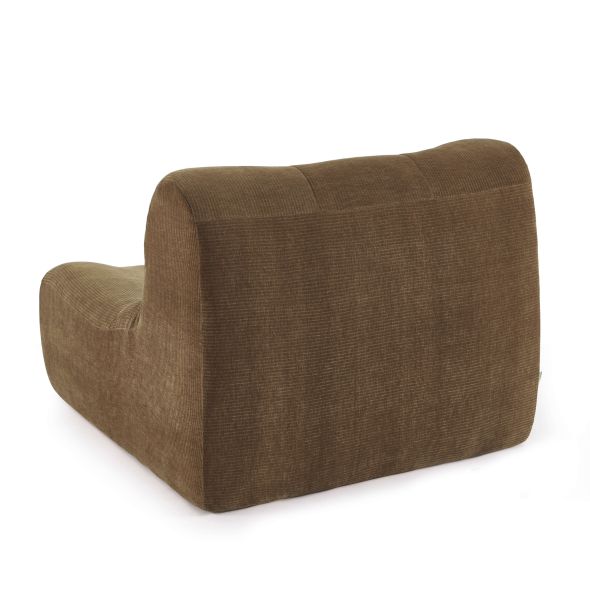 Chauffeuse JANIS modulable 1 place velours marron