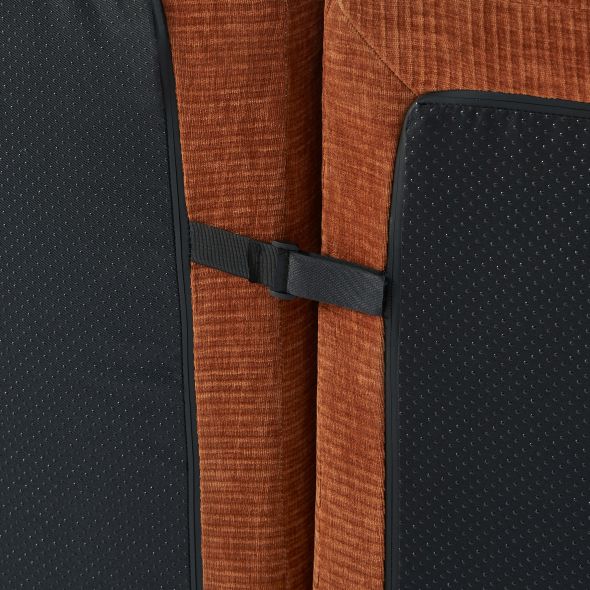 Chauffeuse JANIS modulable 1 place velours terracotta