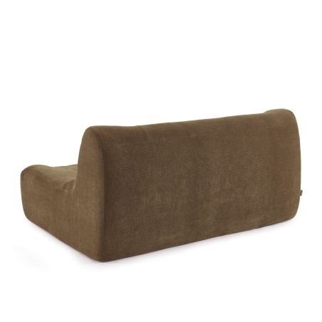 Banquette JANIS modulable 2 places velours marron