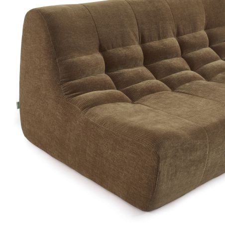 Banquette JANIS modulable 2 places velours marron