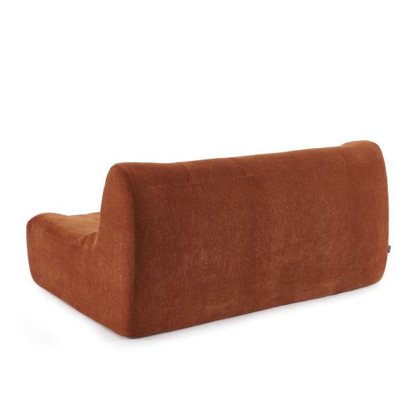 Banquette JANIS modulable 2 places velours terracotta