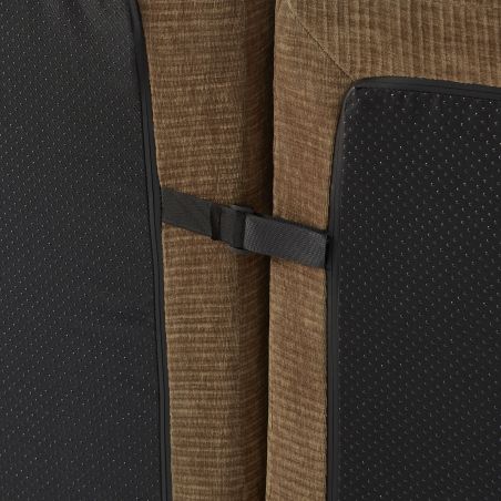 Chauffeuse d'angle JANIS modulable 1 place velours marron