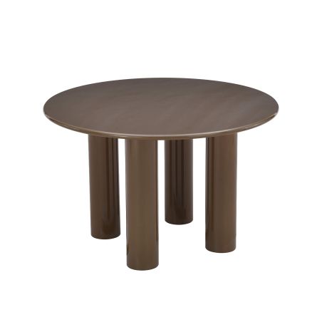 Table de séjour ronde NORI laquée brillante verte 120cm