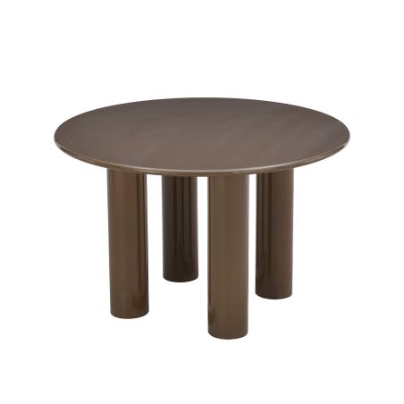 Table de séjour ronde NORI laquée brillante verte 120cm