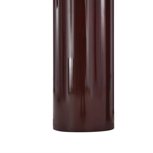 Table de séjour ronde NORI laquée brillante marron 120cm