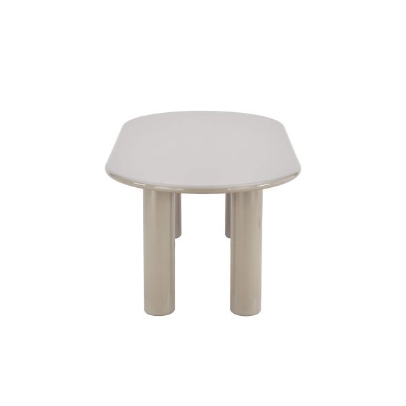 Table de séjour NORI laquée brillante beige 200cm