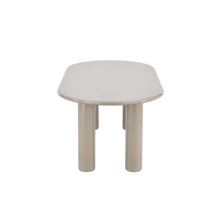 Table de séjour NORI laquée brillante beige 200cm