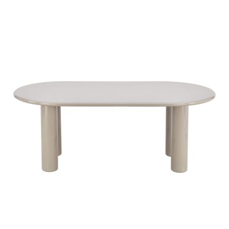 Table de séjour NORI laquée brillante beige 200cm