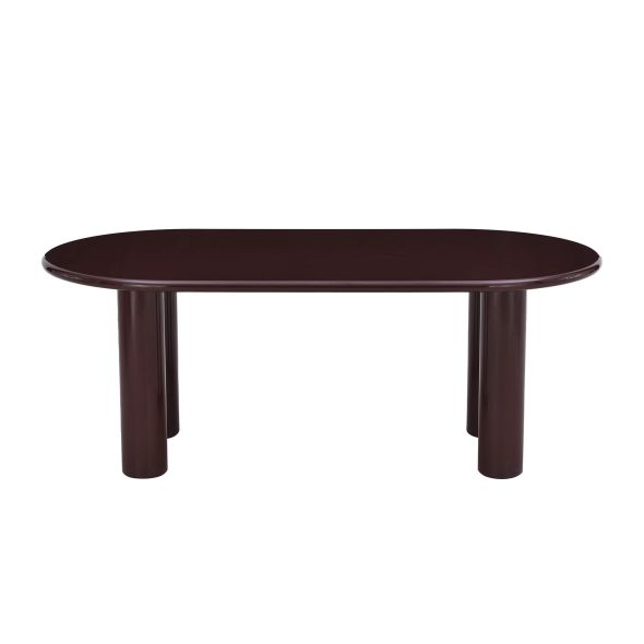 Table de séjour NORI laquée brillante marron 200cm