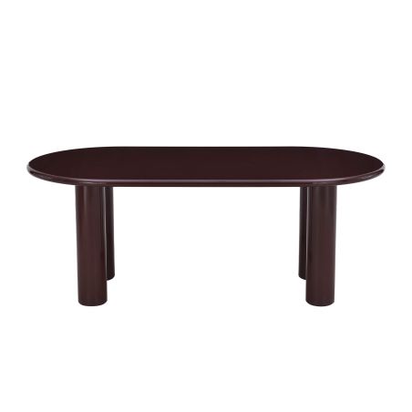 Table de séjour NORI laquée brillante marron 200cm