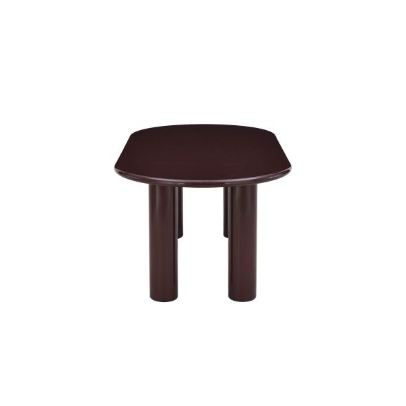 Table de séjour NORI laquée brillante marron 200cm