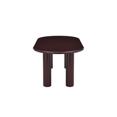 Table de séjour NORI laquée brillante marron 200cm