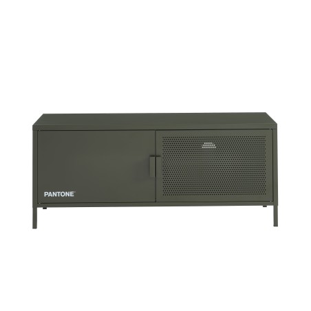 Meuble tv PANTONE métal vert olive foncé 120cm