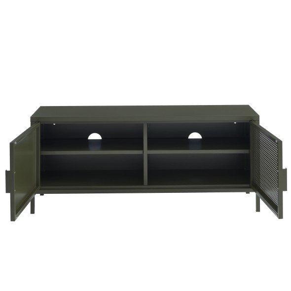 Meuble tv PANTONE métal vert olive foncé 120cm