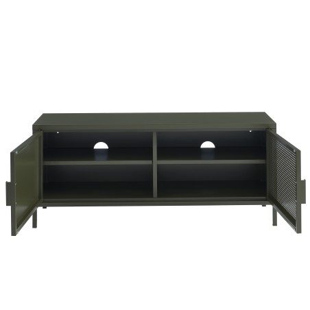 Meuble tv PANTONE métal vert olive foncé 120cm