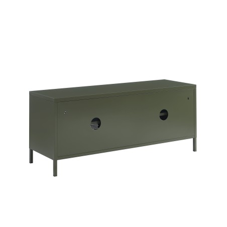 Meuble tv PANTONE métal vert olive foncé 120cm