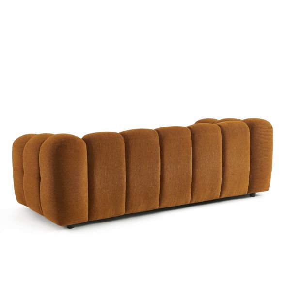 Canapé SUNNY 3 places tissu tweed bronze